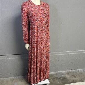 knee length dresses for ladies Zara Women's Floral Long Sleeve Maxi Dress NWT | M UK10-12